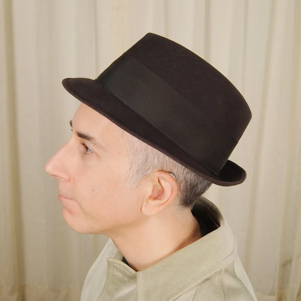 1950s Brown Felt Trilby Hat