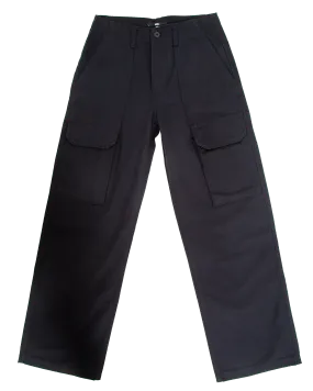 Arroyo Wide Leg Cargo Trousers in Black