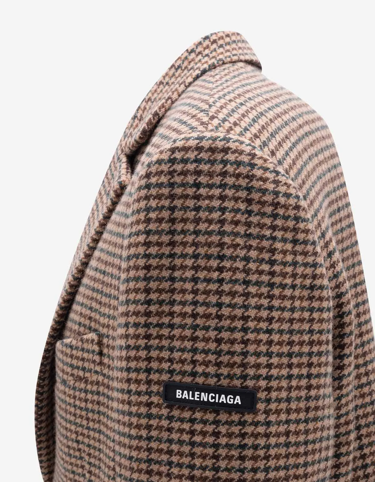 Balenciaga Beige Houndstooth Blazer Jacket