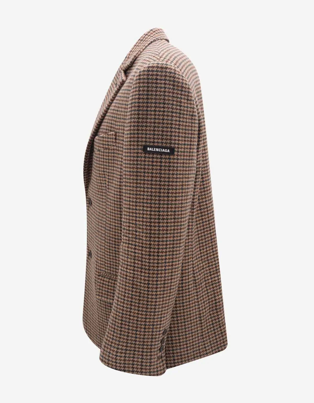 Balenciaga Beige Houndstooth Blazer Jacket