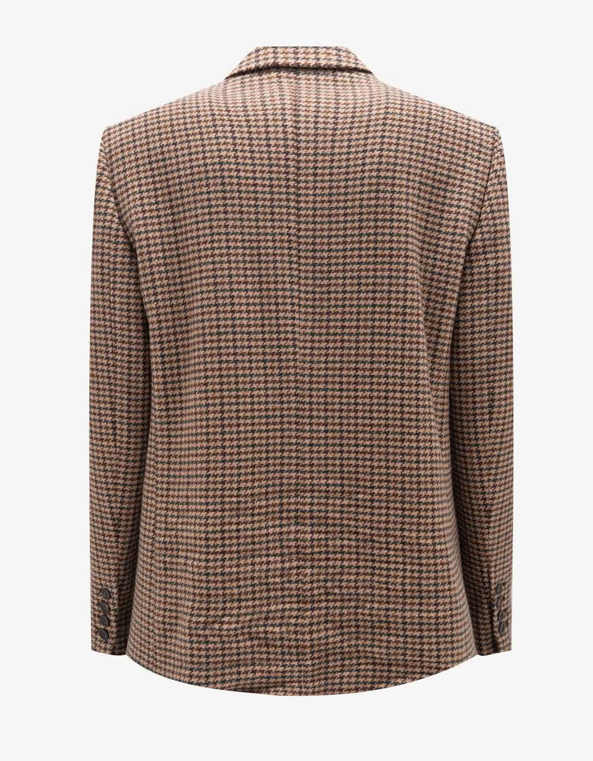 Balenciaga Beige Houndstooth Blazer Jacket