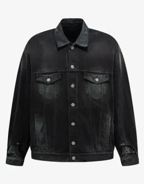 Balenciaga Black Deconstructed Denim Jacket