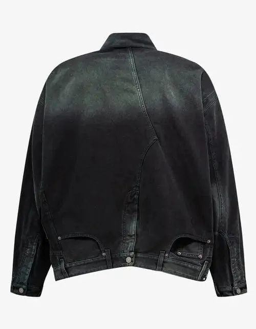 Balenciaga Black Deconstructed Denim Jacket