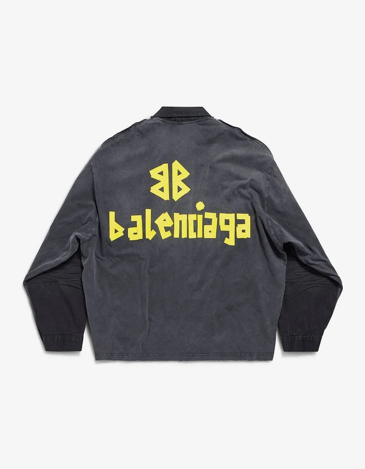 Balenciaga Black Oversized Hybrid Jacket