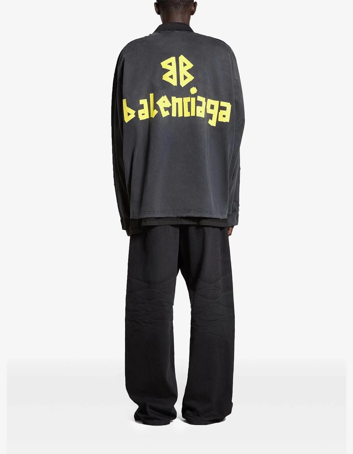 Balenciaga Black Oversized Hybrid Jacket