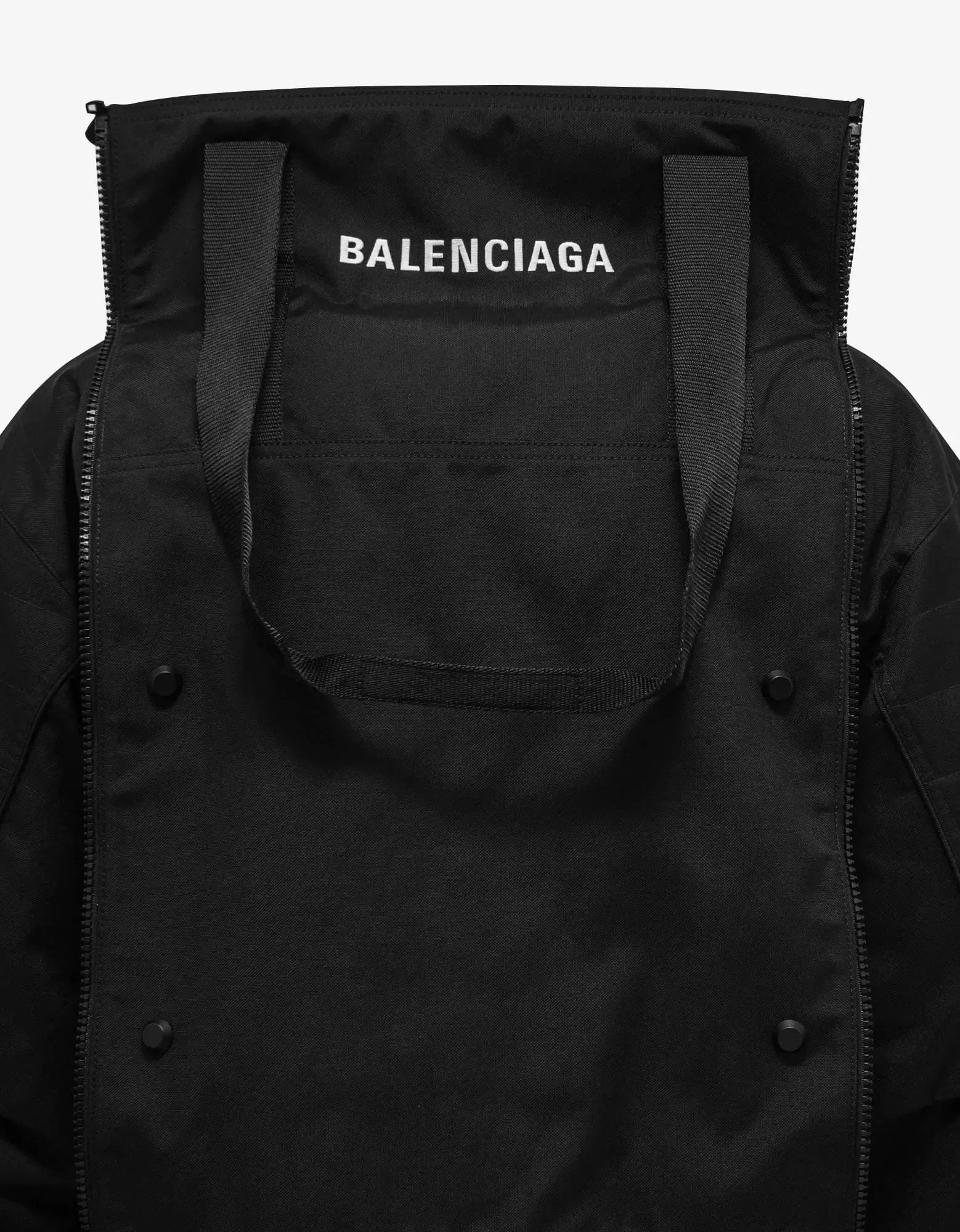 Balenciaga Black Transformer Gym Bag Parka