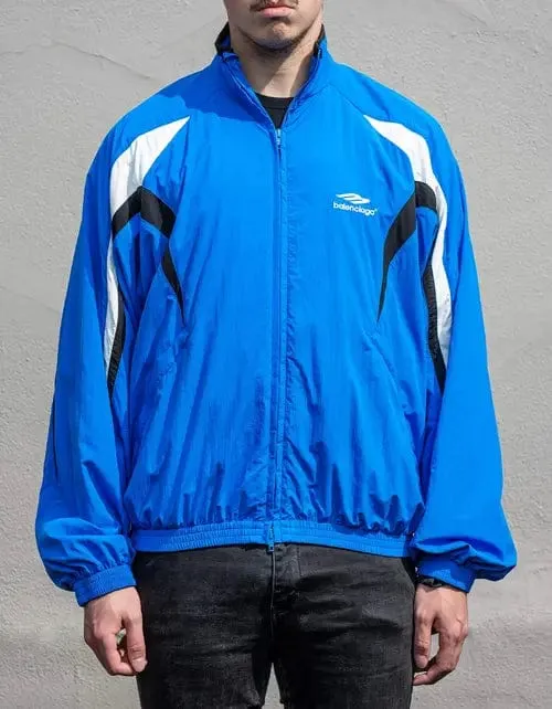 Balenciaga Blue 3B Sports Icon Tracksuit Jacket