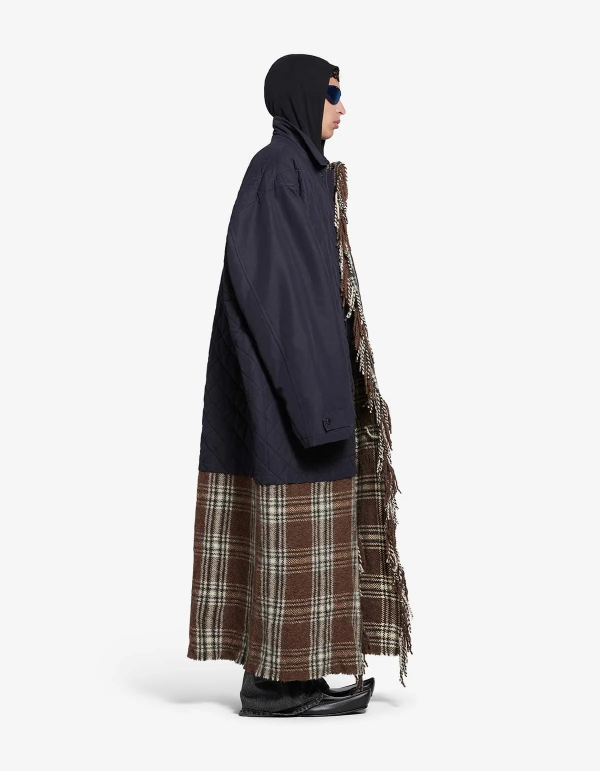 Balenciaga Blue Layered Parka