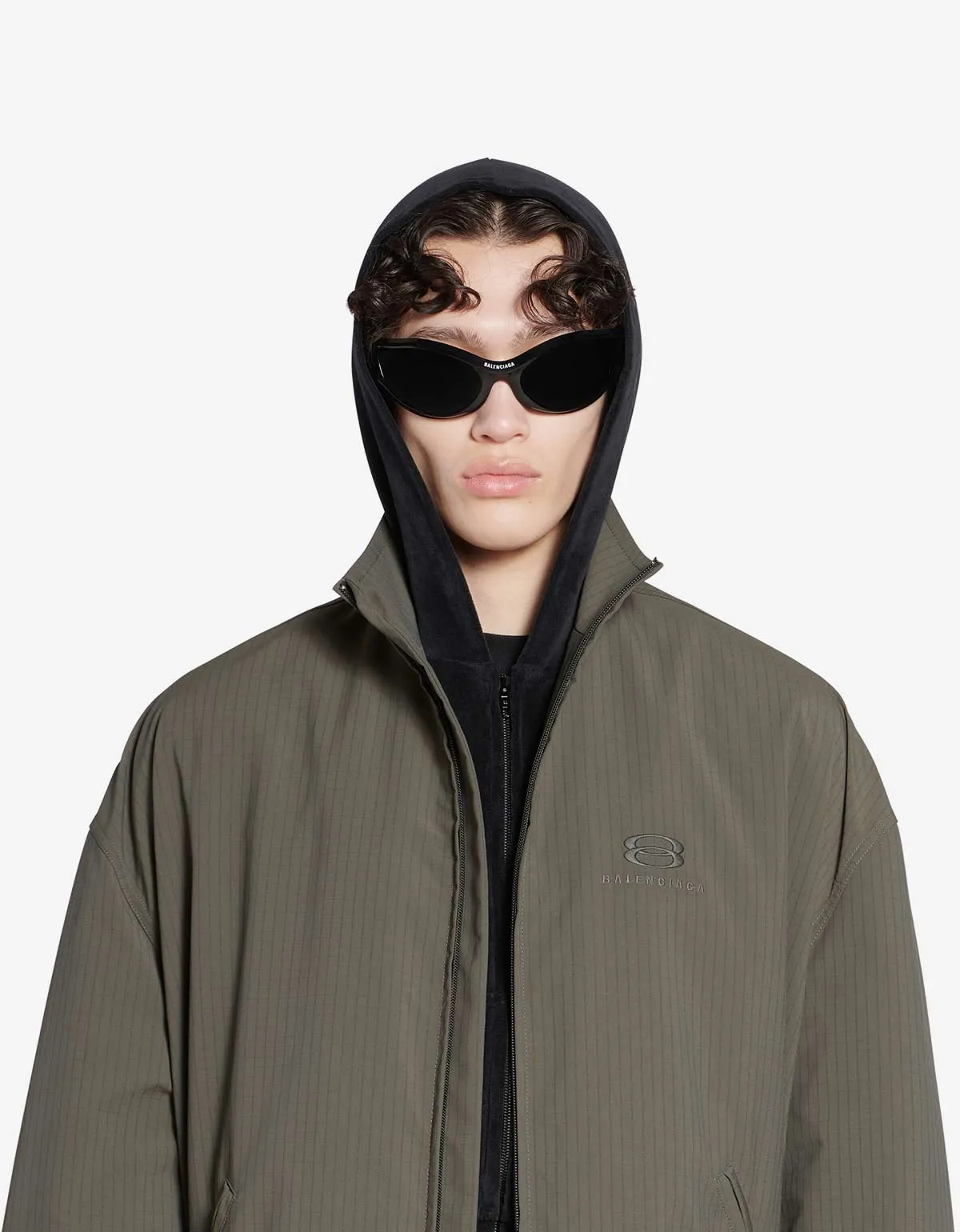 Balenciaga Green Unity Sports Icon Cocoon Kick Windbreaker