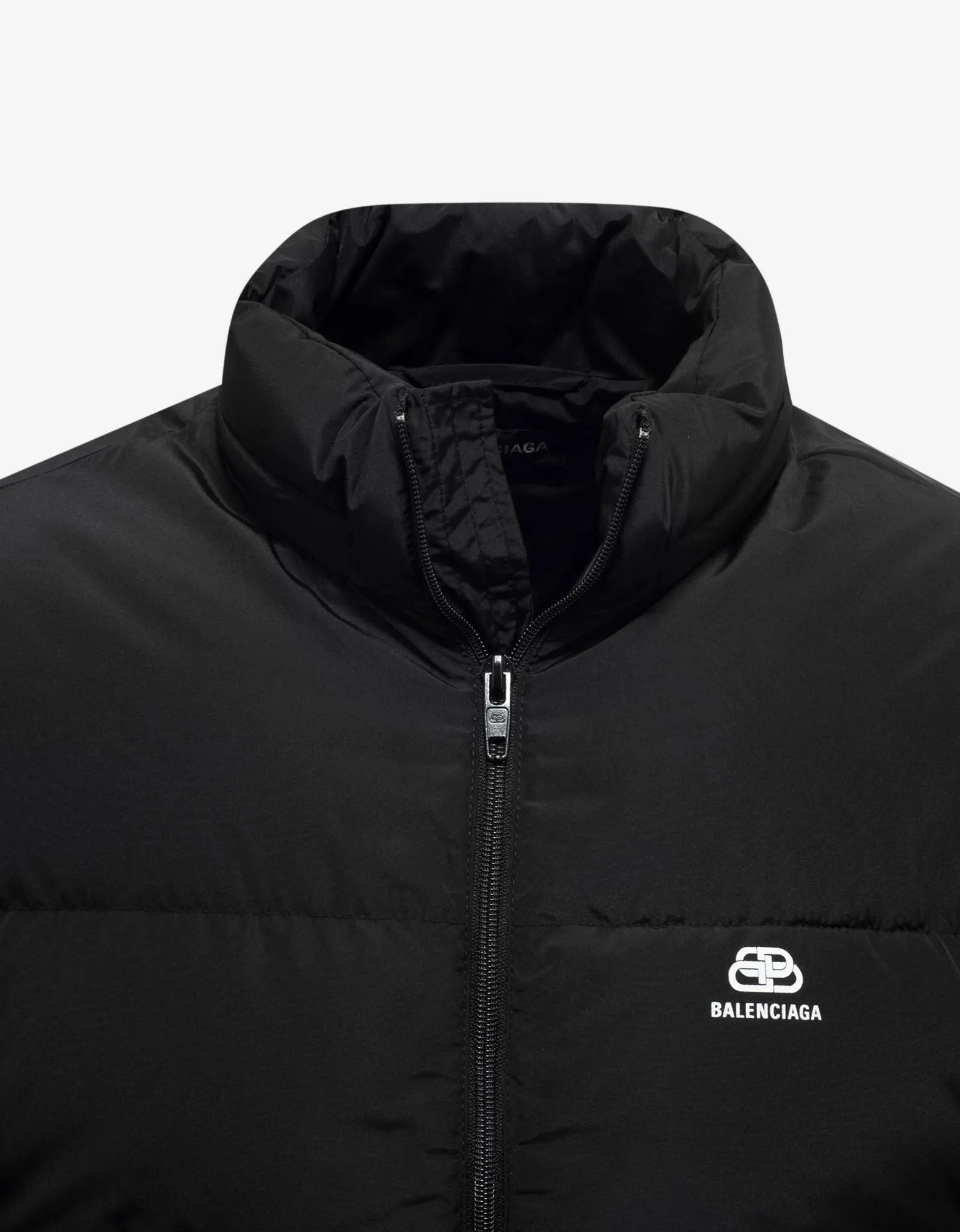 Black C Shape Puffer Jacket