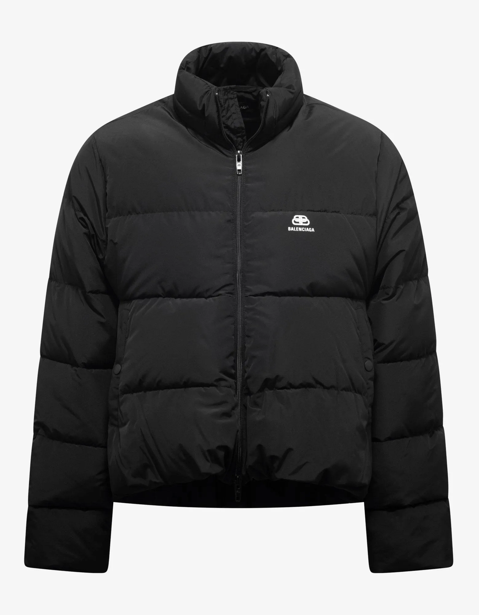 Black C Shape Puffer Jacket