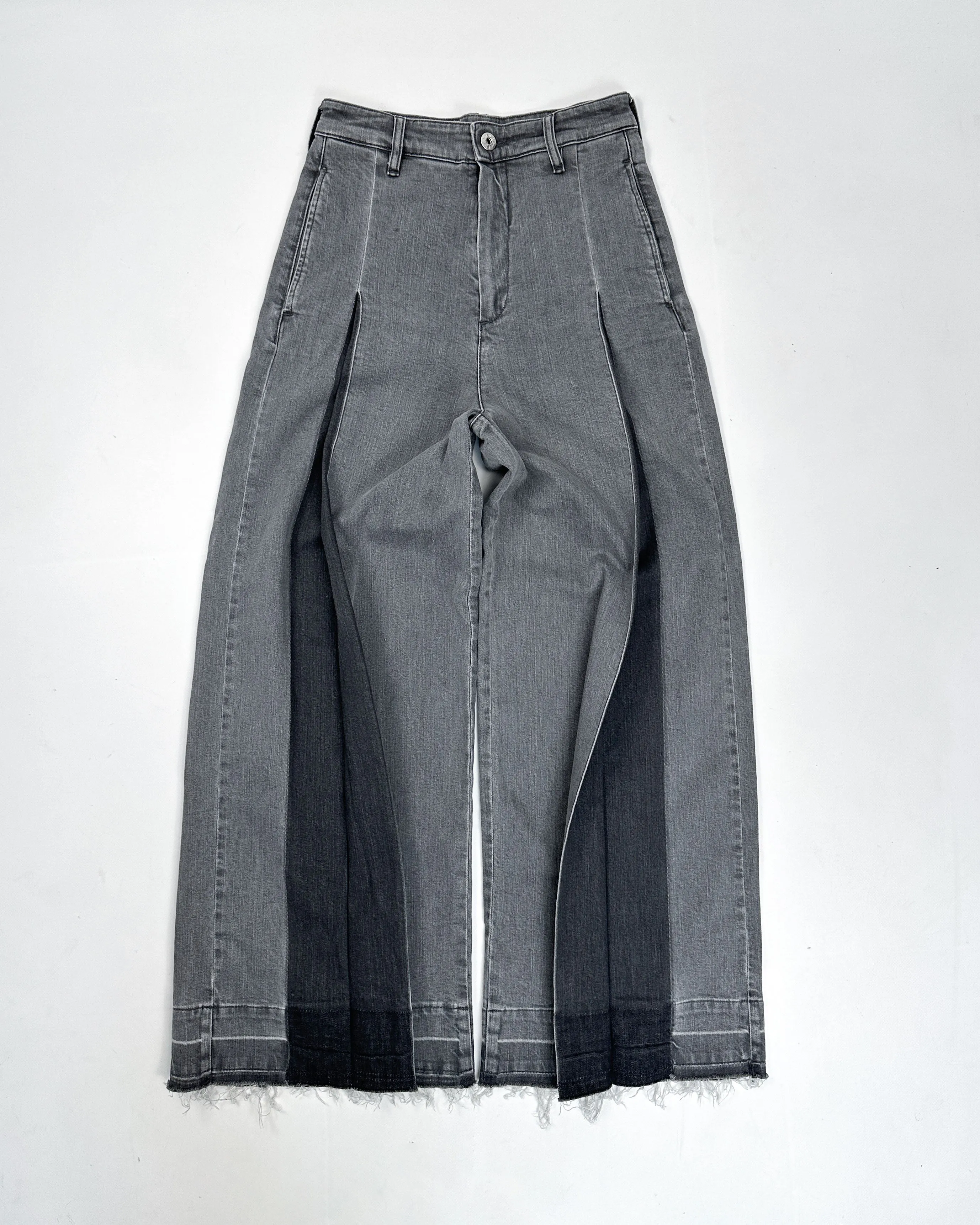 Diesel Wide Leg Pleated Grey Jeans 2000's