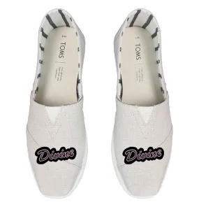 Divine Pink Logo - White TOMS Alpargata