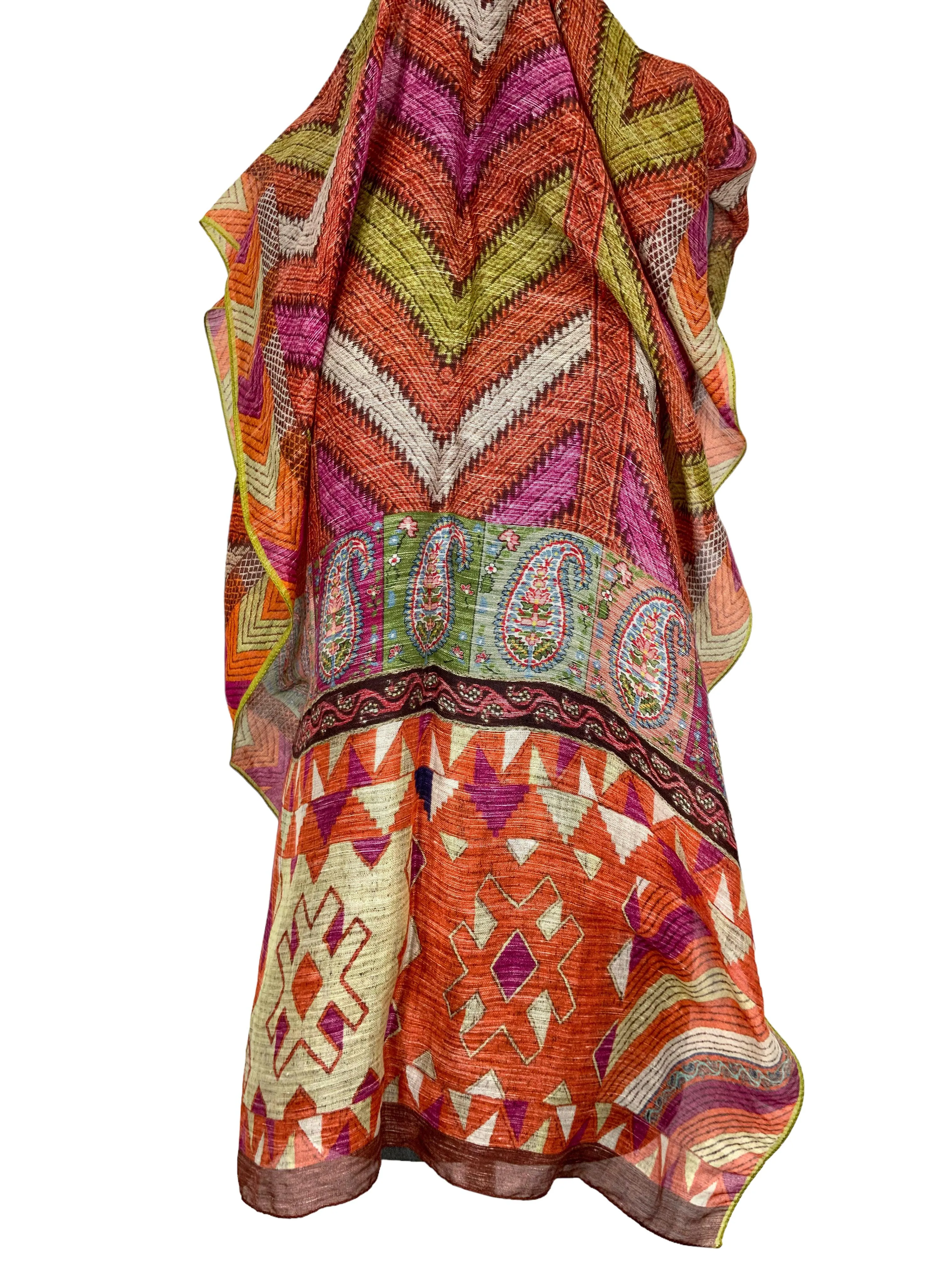 ETRO Paisley Geometric Printed Oblong Scarf