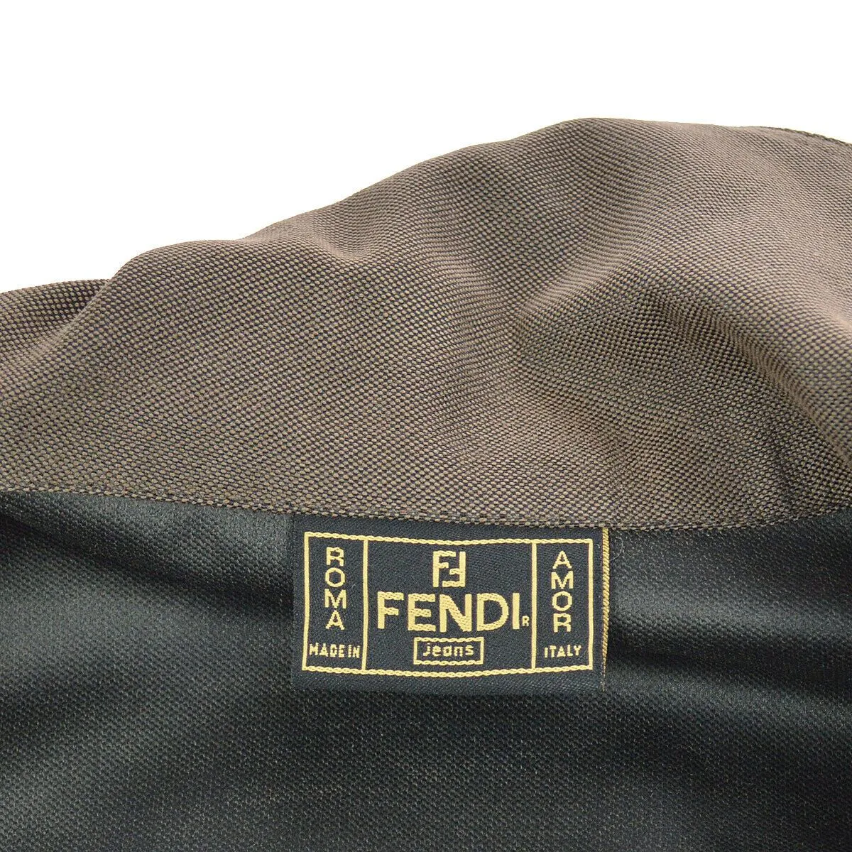 FENDI Zip-up Long Sleeve Jacket Coat Brown Italy 01230