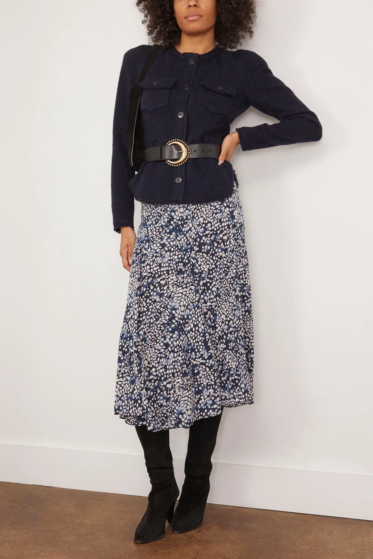 Hortensia Skirt in Midnight/White