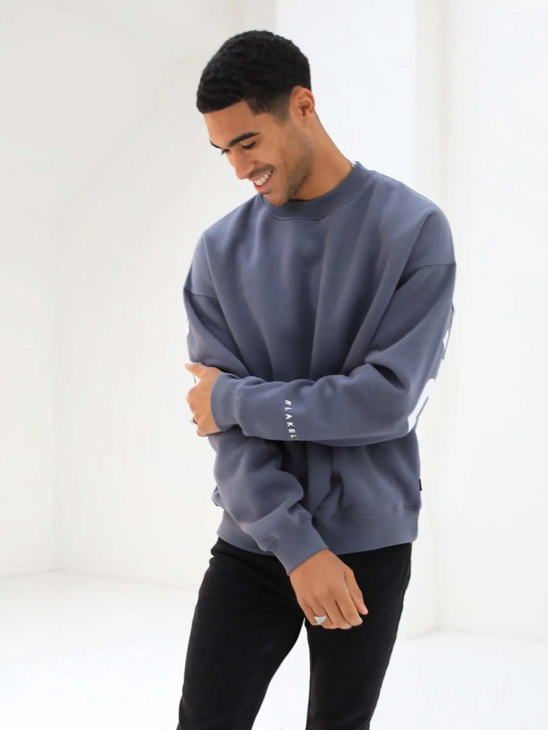 Idris Oversized Jumper - Blue