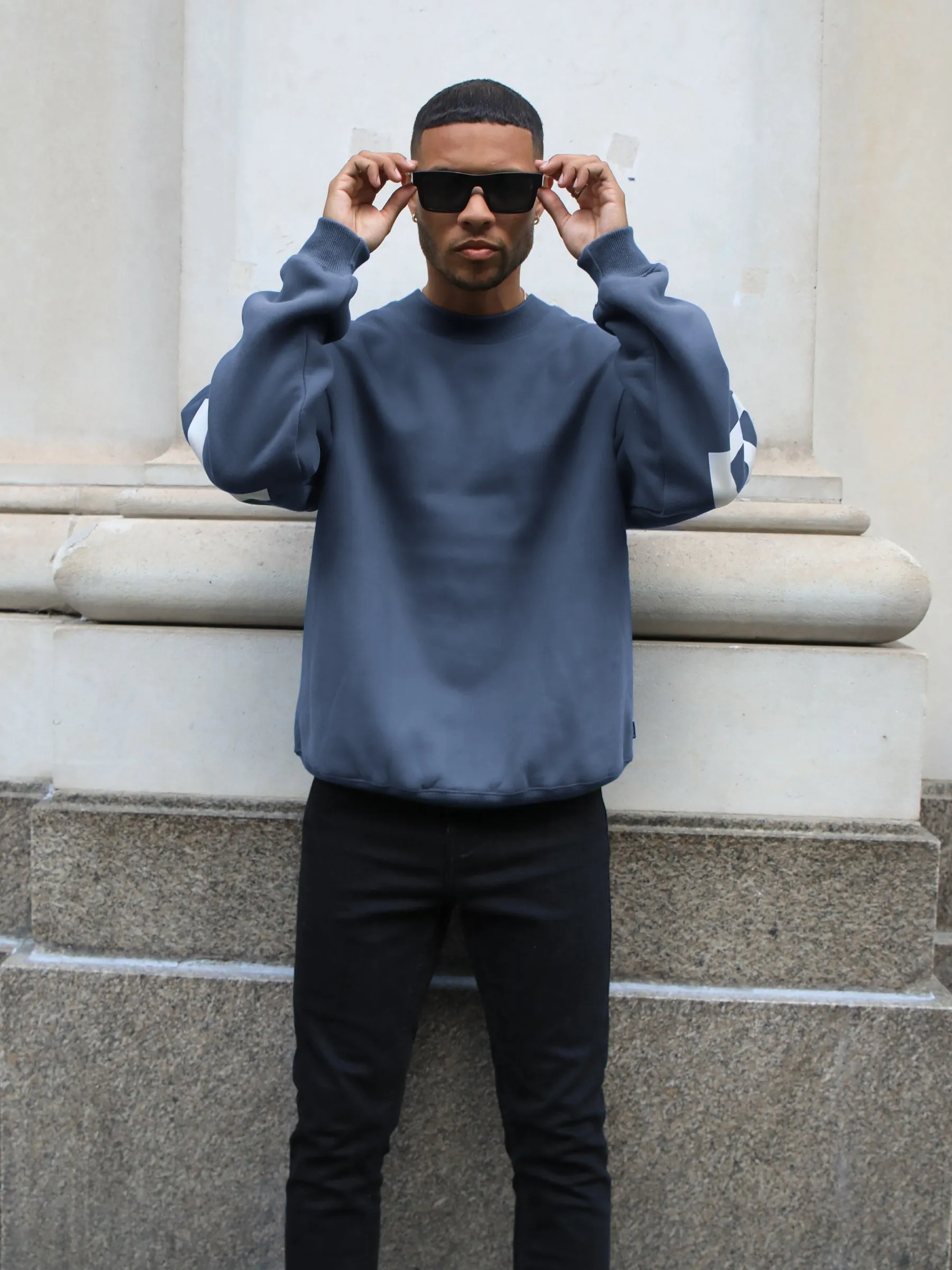 Idris Oversized Jumper - Blue