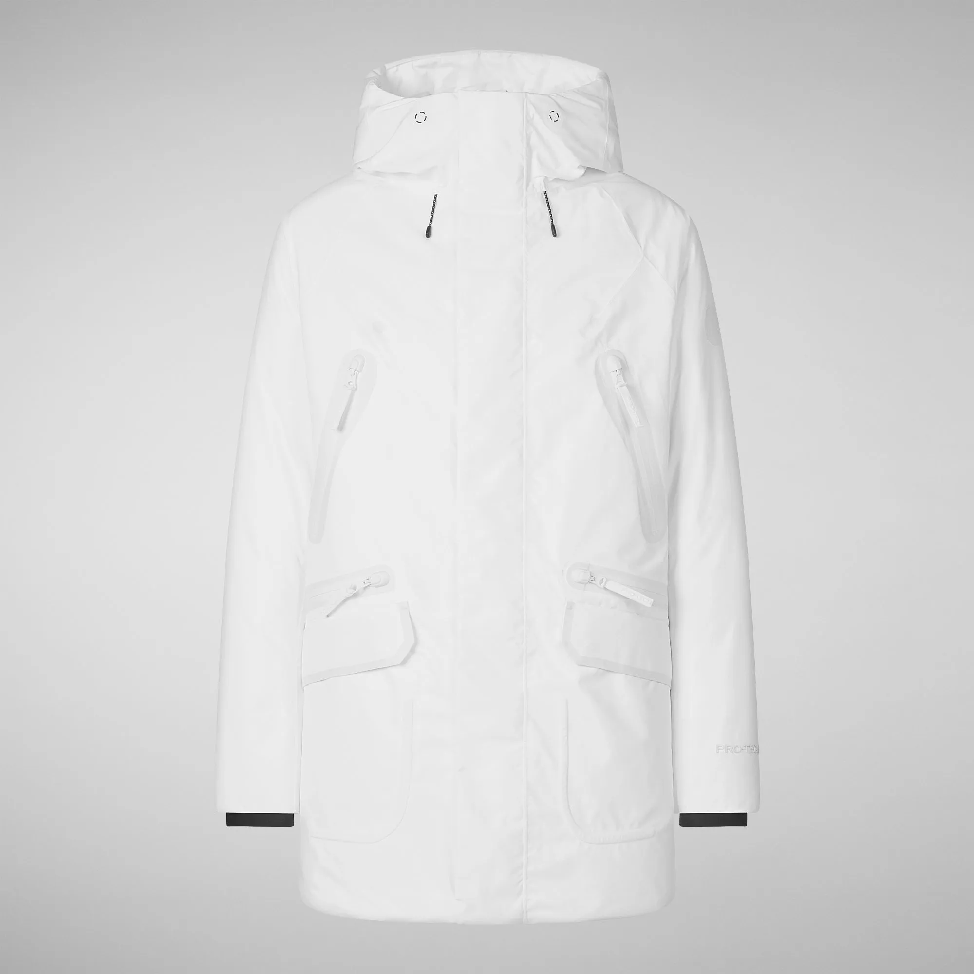 Man's hooded parka Harvey in white