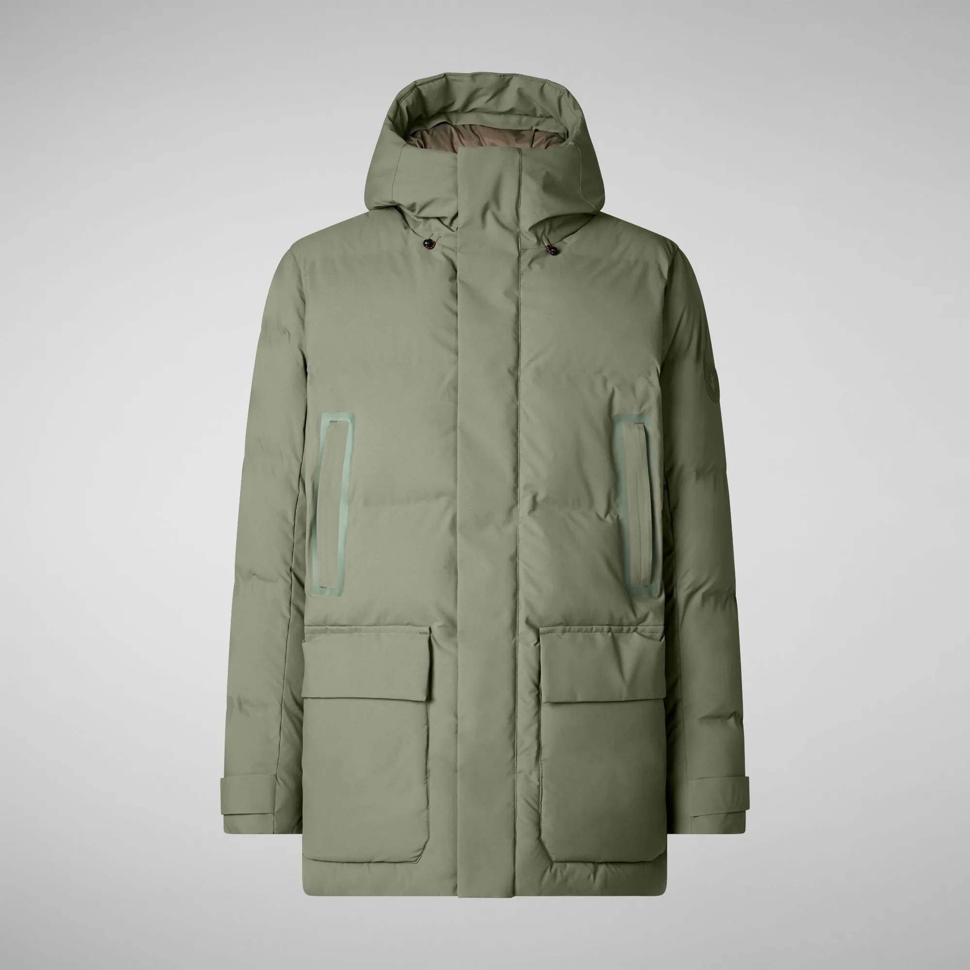 Man's hooded parka Quinlan in swamp green