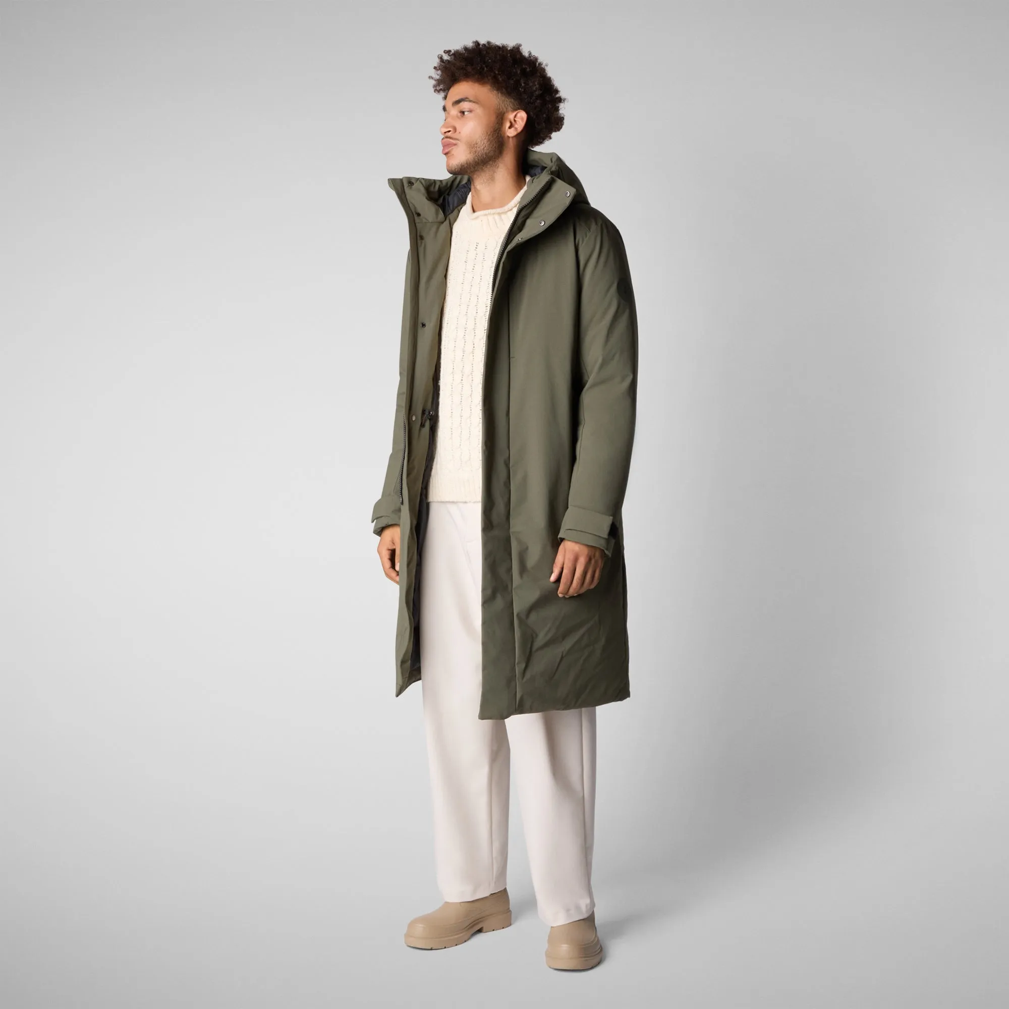 Mens Laurel Green Hooded Parka - Roderick Style for Ultimate Warmth and Comfort