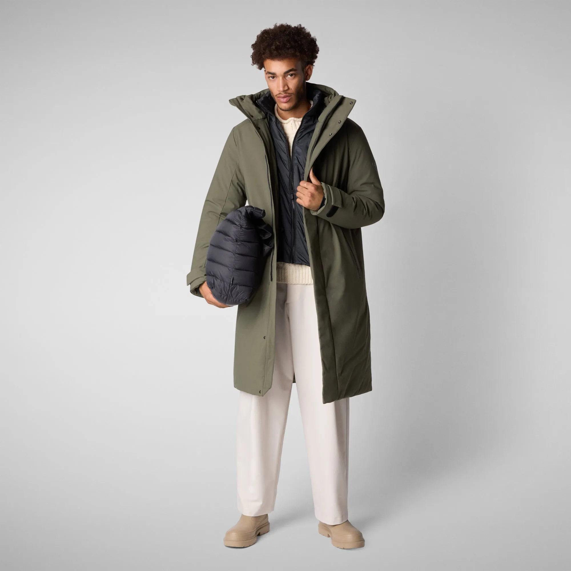 Mens Laurel Green Hooded Parka - Roderick Style for Ultimate Warmth and Comfort