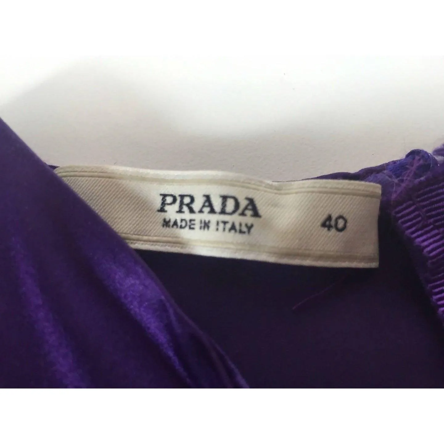 PRADA Purple Satin Bow Back Blouse | Size US 4 - IT 40