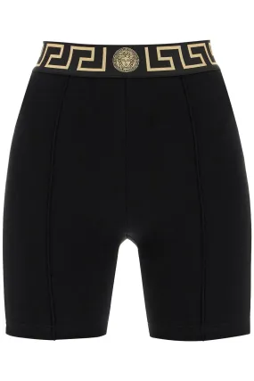 "sporty shorts with greek band 1016402 1A11143 BLACK