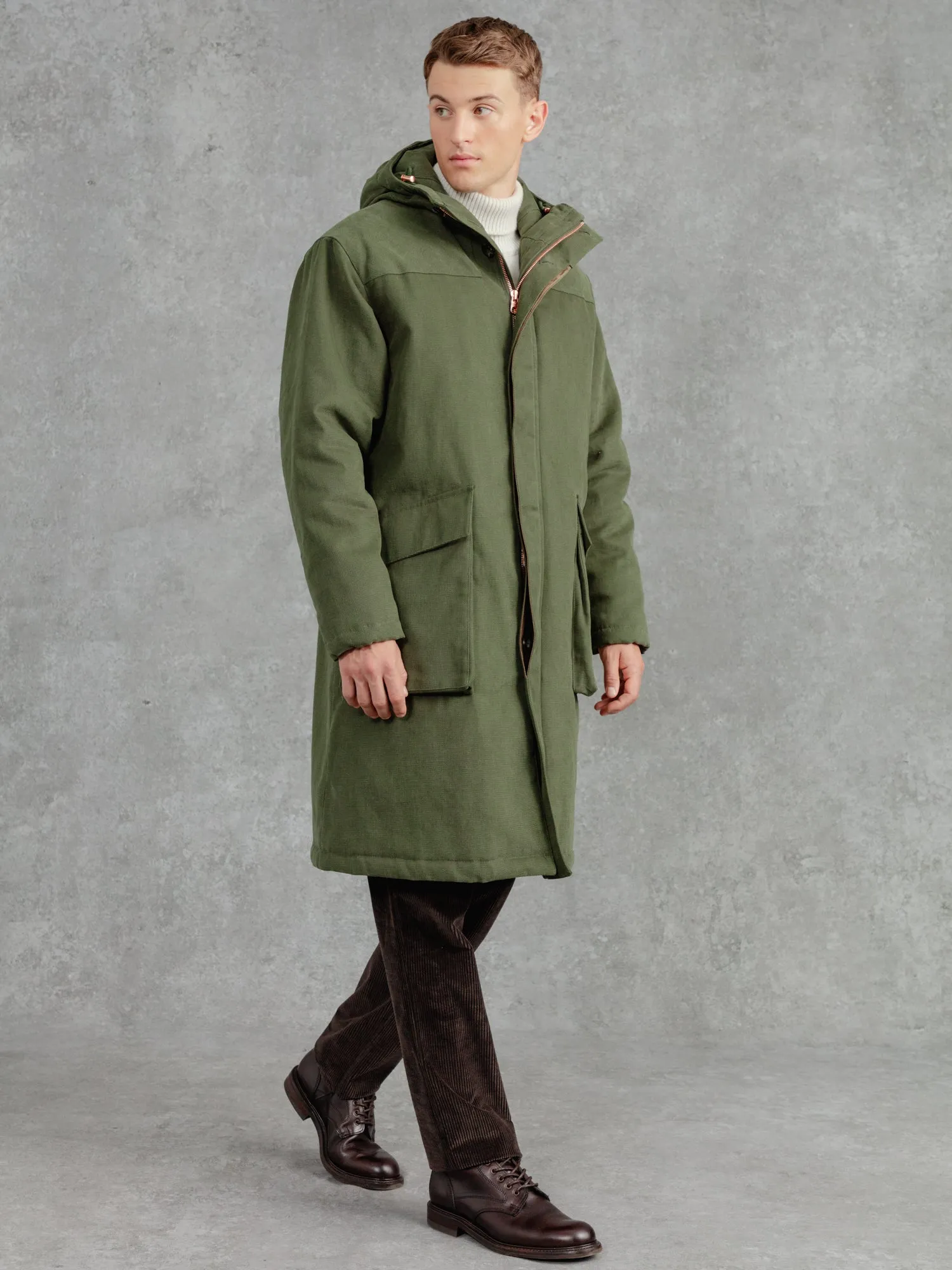 Insulated Panama Parka Jacket with Enhanced Padding