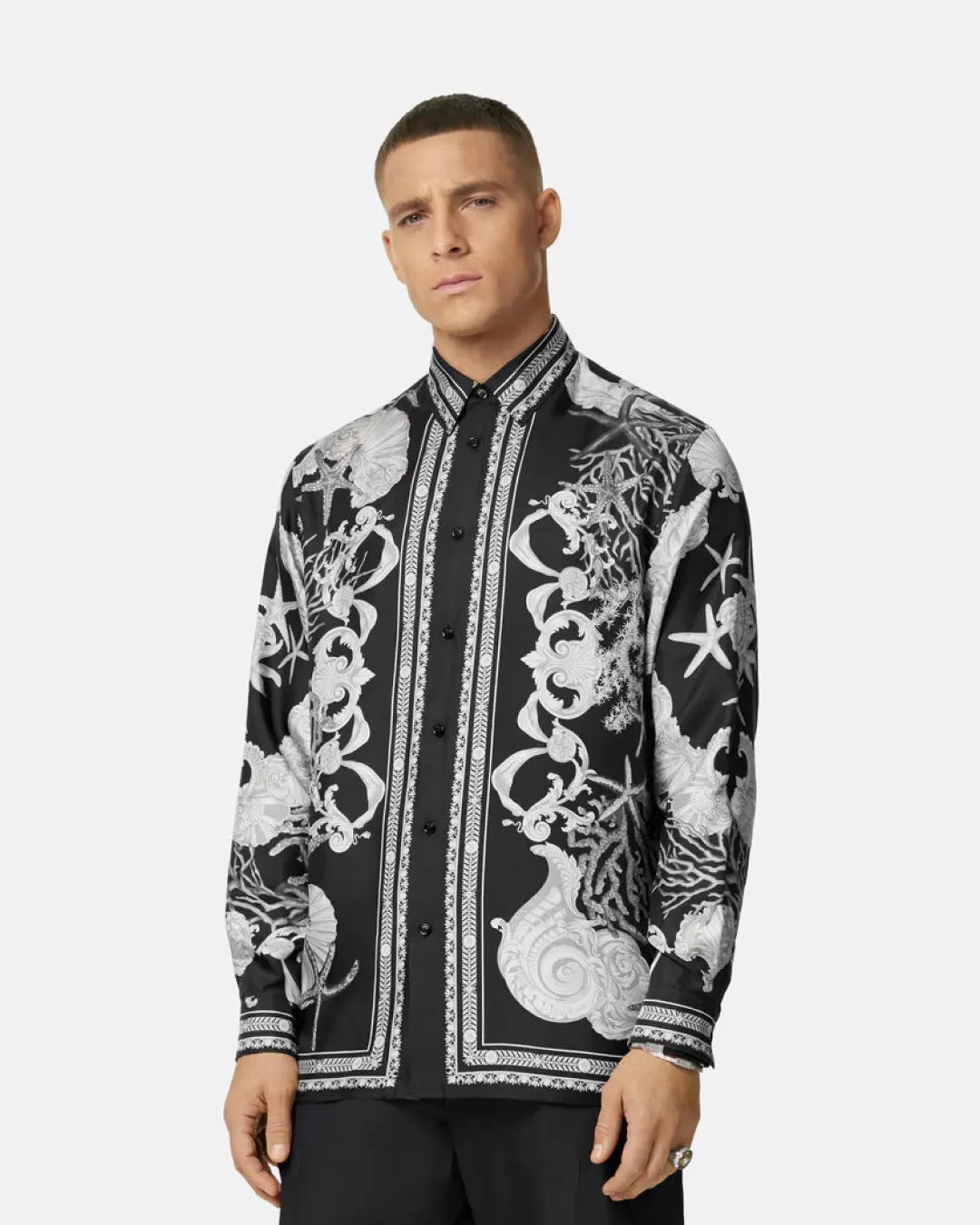 Versace Barroco Sea Silk Shirt.